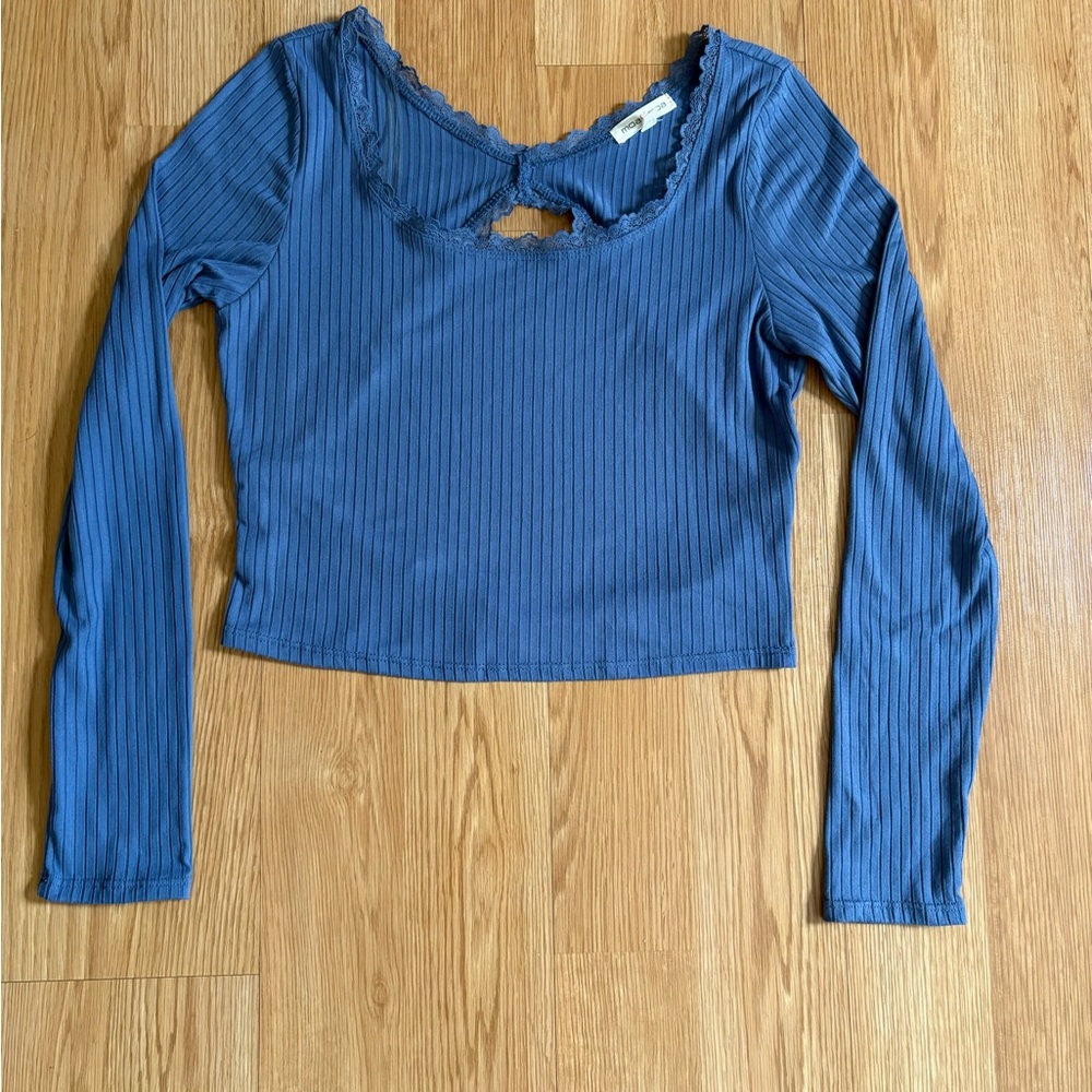 Blue Long Sleeve Women's Top